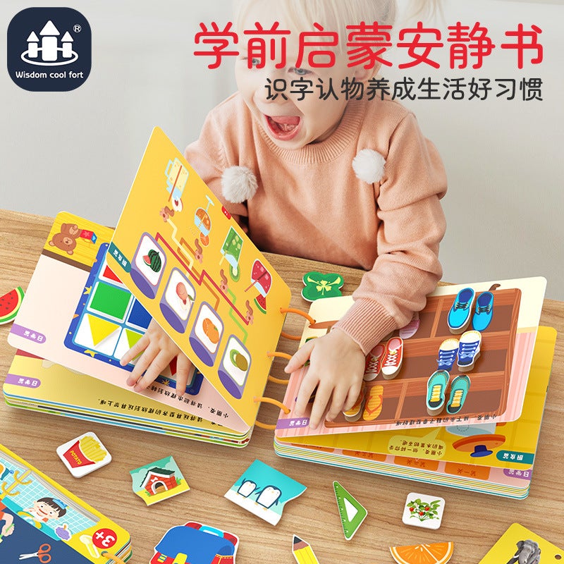 Quiet Book Early Education Velcro 1 Children 2-3 Years Old Baby Montessori Cognition One Year Old Baby Tear Educational Toys - Image 5